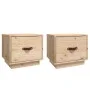 Mesitas de noche 2 uds madera maciza de pino 40x34x35 cm de vidaXL, Mesitas de noche - Ref: Foro24-818286, Precio: 72,85 €, D...