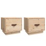 Nachttische 2 Stück aus massivem Kiefernholz 40x34x35 cm von vidaXL, Nachttische - Ref: Foro24-818286, Preis: 73,71 €, Rabatt: %