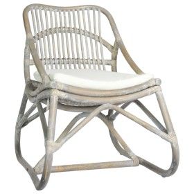 Gray linen rattan chair by vidaXL, Armchairs - Ref: Foro24-325482, Price: 140,55 €, Discount: %