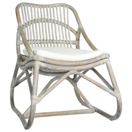 Silla de ratán lino gris de vidaXL, Sillones - Ref: Foro24-325482, Precio: 139,48 €