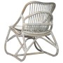Gray linen rattan chair by vidaXL, Armchairs - Ref: Foro24-325482, Price: 139,48 €, Discount: %