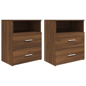 Bedside tables 2 units brown oak 50x32x60 cm by vidaXL, Nightstands - Ref: Foro24-815863, Price: 119,38 €, Discount: %