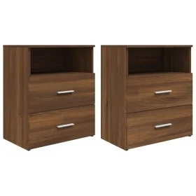 Bedside tables 2 units brown oak 50x32x60 cm by vidaXL, Nightstands - Ref: Foro24-815863, Price: 116,85 €, Discount: %