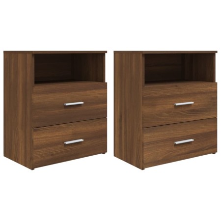 Bedside tables 2 units brown oak 50x32x60 cm by vidaXL, Nightstands - Ref: Foro24-815863, Price: 119,38 €, Discount: %