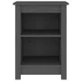 Mesita de noche madera maciza de pino gris 40x35x55 cm de vidaXL, Mesitas de noche - Ref: Foro24-820960, Precio: 54,73 €, Des...