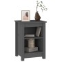 Mesita de noche madera maciza de pino gris 40x35x55 cm de vidaXL, Mesitas de noche - Ref: Foro24-820960, Precio: 55,45 €, Des...