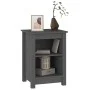 Mesita de noche madera maciza de pino gris 40x35x55 cm de vidaXL, Mesitas de noche - Ref: Foro24-820960, Precio: 54,73 €, Des...