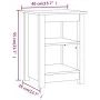 Mesita de noche madera maciza de pino gris 40x35x55 cm de vidaXL, Mesitas de noche - Ref: Foro24-820960, Precio: 54,73 €, Des...