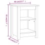 Nachttisch aus massivem grauem Kiefernholz, 40 x 35 x 55 cm von vidaXL, Nachttische - Ref: Foro24-820960, Preis: 55,45 €, Rab...
