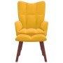 Relax armchair with yellow mustard velvet footstool by vidaXL, Armchairs - Ref: Foro24-328069, Price: 125,62 €, Discount: %