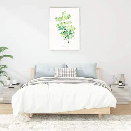 Bedside tables 2 units in Sonoma grey color 40x39x40 cm by vidaXL, Nightstands - Ref: Foro24-817030, Price: 52,94 €, Discount: %