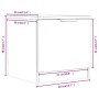 Nachttische 2 Einheiten Farbe Sonoma grau 40x39x40 cm von vidaXL, Nachttische - Ref: Foro24-817030, Preis: 53,53 €, Rabatt: %