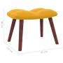 Relax armchair with yellow mustard velvet footstool by vidaXL, Armchairs - Ref: Foro24-328069, Price: 125,62 €, Discount: %