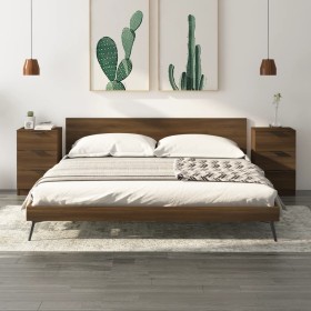 Nachttische 2 Einheiten Eiche braun 40x36x65 cm von vidaXL, Nachttische - Ref: Foro24-817056, Preis: 93,64 €, Rabatt: %