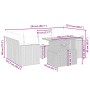 Set sofás de jardín 7 piezas y cojines ratán sintético beige