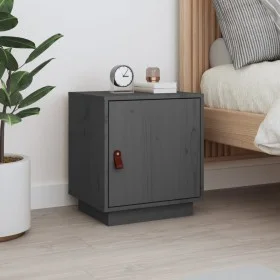 Nachttisch aus massivem Kiefernholz grau 40x34x45 cm von vidaXL, Nachttische - Ref: Foro24-818279, Preis: 36,91 €, Rabatt: %
