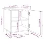 Mesita de noche madera maciza de pino gris 40x34x45 cm de vidaXL, Mesitas de noche - Ref: Foro24-818279, Precio: 36,91 €, Des...