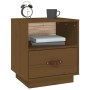 Honigbrauner Nachttisch aus massivem Kiefernholz, 40 x 34 x 45 cm von vidaXL, Nachttische - Ref: Foro24-818301, Preis: 39,64 ...