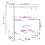 Honigbrauner Nachttisch aus massivem Kiefernholz, 40 x 34 x 45 cm von vidaXL, Nachttische - Ref: Foro24-818301, Preis: 39,64 ...