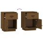 Mesita de noche madera maciza de pino marrón miel 40x34x55 cm de vidaXL, Mesitas de noche - Ref: Foro24-818311, Precio: 42,37...