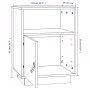 Solid pine wood honey brown bedside table 40x34x55 cm by vidaXL, Nightstands - Ref: Foro24-818321, Price: 55,47 €, Discount: %
