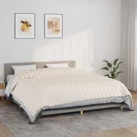Manta con peso tela color crema claro 220x260 cm 11 kg de vidaXL, Mantas - Ref: Foro24-350766, Precio: 95,37 €, Descuento: %