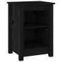 2 solid black pine wood bedside tables 40x35x55 cm by vidaXL, Nightstands - Ref: Foro24-820965, Price: 68,35 €, Discount: %