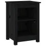 Nachttische 2 Stk. massives Kiefernholz schwarz 40x35x55 cm von vidaXL, Nachttische - Ref: Foro24-820965, Preis: 68,35 €, Rab...