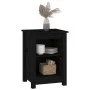 Nachttische 2 Stk. massives Kiefernholz schwarz 40x35x55 cm von vidaXL, Nachttische - Ref: Foro24-820965, Preis: 68,35 €, Rab...