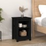 2 solid black pine wood bedside tables 40x35x55 cm by vidaXL, Nightstands - Ref: Foro24-820965, Price: 68,35 €, Discount: %