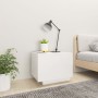 Glänzend weißer Nachttisch aus Holzwerkstoff, 100 x 35 x 40 cm von vidaXL, Nachttische - Ref: Foro24-3082771, Preis: 98,91 €,...