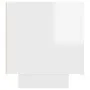 Mesita de noche madera de ingeniería blanco brillo 100x35x40 cm de vidaXL, Mesitas de noche - Ref: Foro24-3082771, Precio: 96...