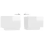 Glossy white engineered wood bedside table 100x35x40 cm by vidaXL, Nightstands - Ref: Foro24-3082771, Price: 96,84 €, Discoun...