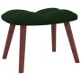 Silla mecedora con reposapiés terciopelo verde oscuro by vidaXL, Rocking chairs - Ref: Foro24-328152, Price: 180,10 €, Discou...