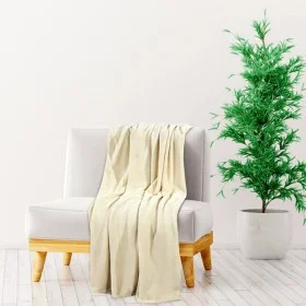 Cream polyester blanket 150x200 cm by vidaXL, Blankets - Ref: Foro24-136270, Price: 23,73 €, Discount: %