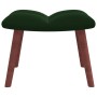 Silla mecedora con reposapiés terciopelo verde oscuro by vidaXL, Rocking chairs - Ref: Foro24-328152, Price: 180,10 €, Discou...