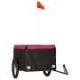 Remolque para bicicleta hierro negro y rojo 45 kg de vidaXL, Remolques para bicicletas - Ref: Foro24-94090, Precio: 95,05 €, ...