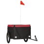 Schwarz-roter Fahrradanhänger aus Eisen, 45 kg von vidaXL, Fahrradanhänger - Ref: Foro24-94090, Preis: 95,40 €, Rabatt: %