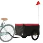 Black and red iron bicycle trailer 45 kg by vidaXL, Bicycle trailers - Ref: Foro24-94090, Price: 95,40 €, Discount: %