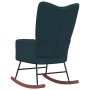 Schaukelstuhl aus blauem Samt von vidaXL, Schaukelstühle - Ref: Foro24-328149, Preis: 119,78 €, Rabatt: %