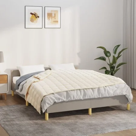 Gewichtsdecke aus hellcremefarbenem Stoff 135x200 cm 10 kg von vidaXL, Decken - Ref: Foro24-3154870, Preis: 64,83 €, Rabatt: %