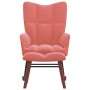 Schaukelstuhl mit Fußstütze aus rosa Samt von vidaXL, Schaukelstühle - Ref: Foro24-328154, Preis: 192,87 €, Rabatt: %