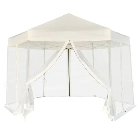 Hexagonal pop-up tent with 6 walls in cream white, 3.6x3.1m by vidaXL, Tents and gazebos - Ref: Foro24-42109, Price: 223,69 €...