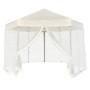 Sechseckiges Faltzelt 6 Wände cremeweiß 3,6x3,1m von vidaXL, Zelte und Pavillons - Ref: Foro24-42109, Preis: 218,95 €, Rabatt: %