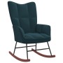 Blauer Schaukelstuhl aus Samt mit Fußstütze von vidaXL, Schaukelstühle - Ref: Foro24-328160, Preis: 148,09 €, Rabatt: %