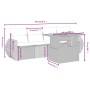 Set de muebles de jardín 5 pzas y cojines ratán sintético negro