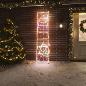 Folding figure of Santa Claus on ladder with 552 LEDs 50x200 cm by vidaXL, Christmas lights - Ref: Foro24-343291, Price: 100,...