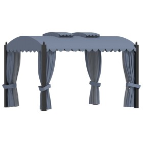 Cenador con cortinas acero gris antracita 3x4 m de vidaXL, Carpas y cenadores - Ref: Foro24-48056, Precio: 806,49 €, Descuent...