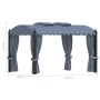 Pavillon mit anthrazitgrauen Stahlvorhängen 3x4 m von vidaXL, Zelte und Pavillons - Ref: Foro24-48056, Preis: 806,49 €, Rabat...