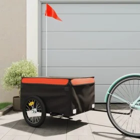 Black and orange iron bicycle trailer 45 kg by vidaXL, Bicycle trailers - Ref: Foro24-94082, Price: 80,26 €, Discount: %